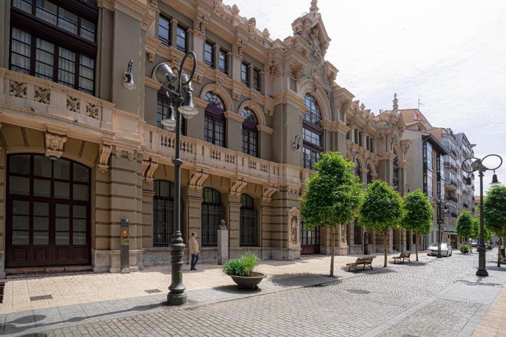 Apartamento Palacio Valdes, Centro Aviles, Con Parking ภายนอก รูปภาพ